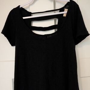 CHASOR Short Sleeve Black Top